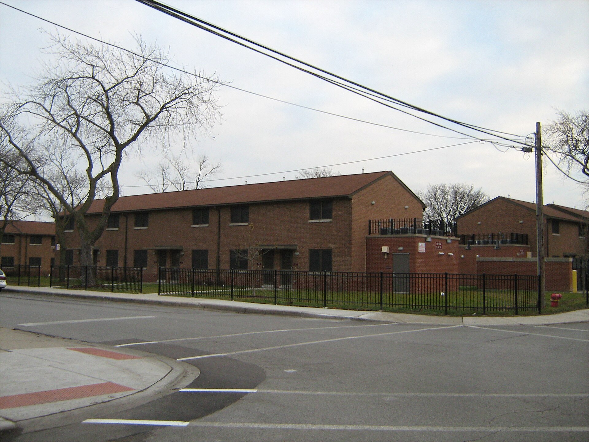 Low-rise brick housing blocks at Altgeld Gardens on the southern edge of Chicago, 2009.