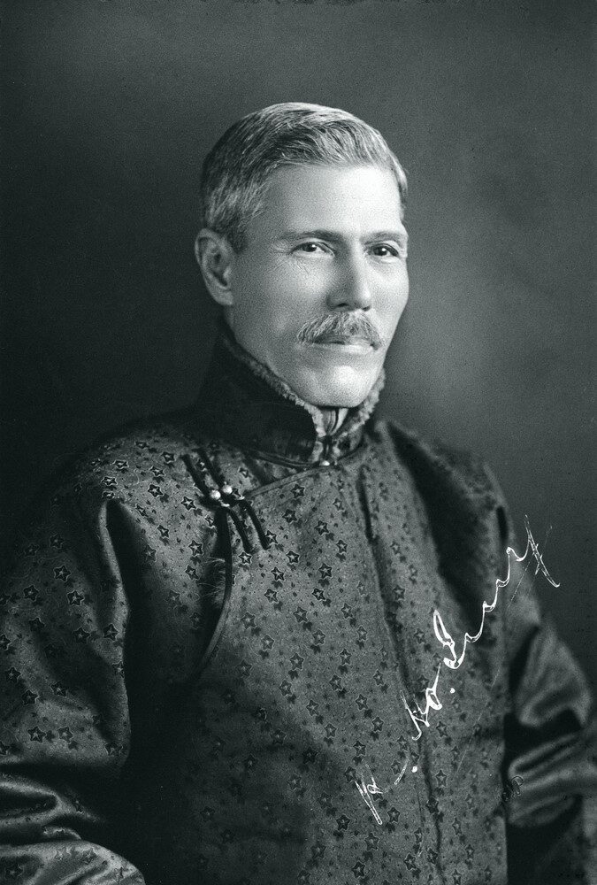 Studio portrait of Sir Robert Ho Tung, a middle-aged man in formal dress, about 1910 to 1920.