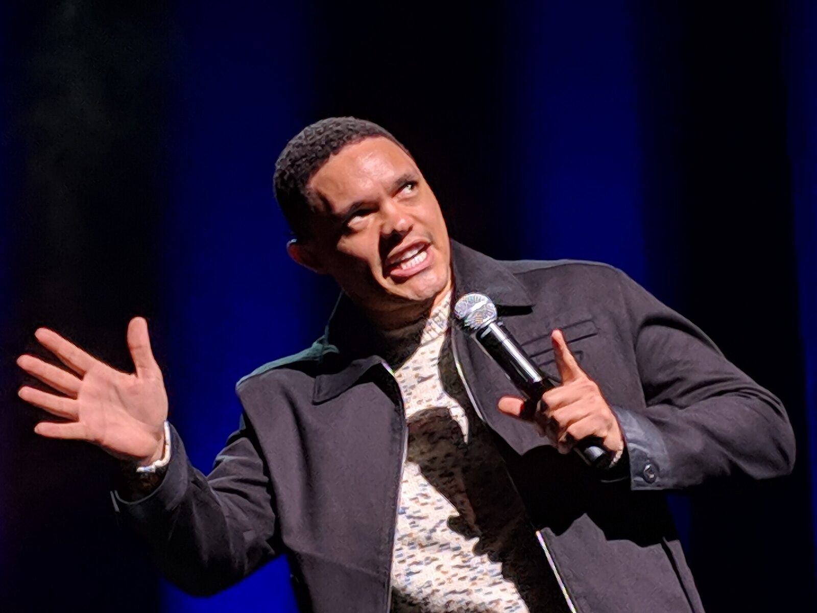 Trevor Noah on stage at the Aronoff Center in Cincinnati in 2019.
