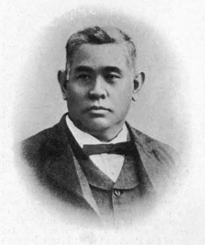Portrait of Pedro Nolasco da Silva, a Macanese man with a white beard in formal dress, published 1908.