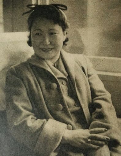 Miki Sawada, a Japanese woman in her fifties, photographed for the Asahi Graph in 1952.